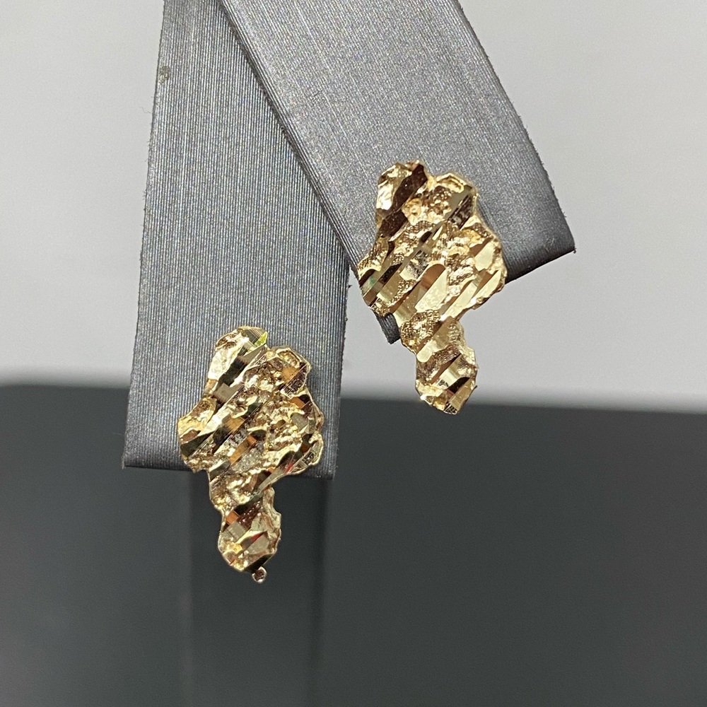 10k Yellow Gold Irregular Shape Shape Earrings - image 2
